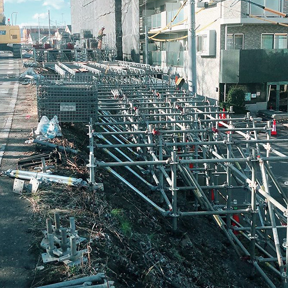 埼玉県建武橋アンカー足場［埼玉県入間市］